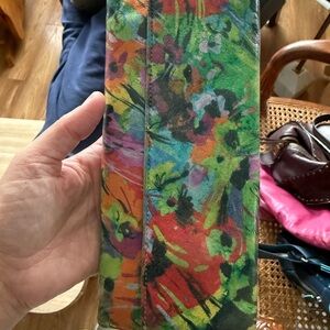 Hobo International trifold in Lauren leather floral pattern